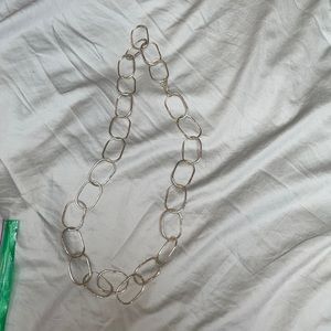 Long chain necklace, silver